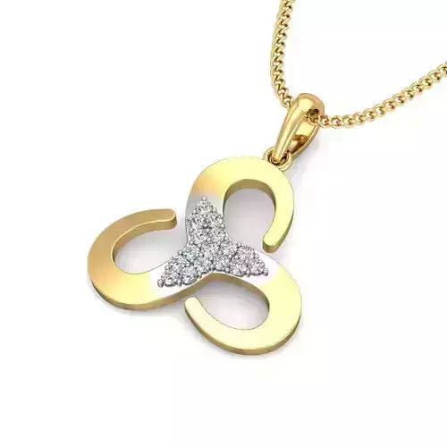 Solitaire Women Pendant 3dm STL OBJ FBX Renders Details