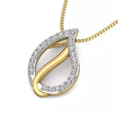 Solitaire Women Pendant 3dm STL OBJ FBX Renders Details