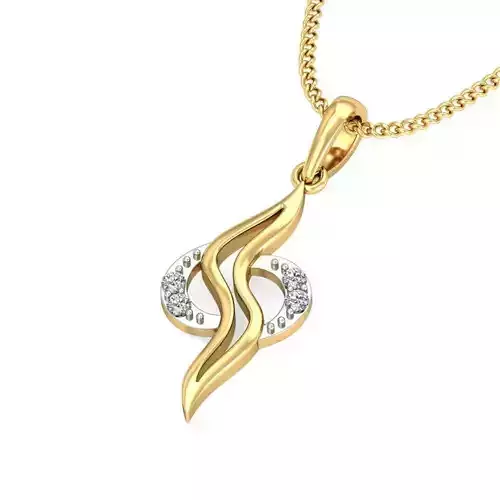 Solitaire Women Pendant 3dm STL OBJ FBX Renders Details