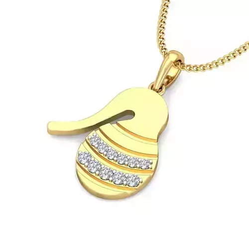 Solitaire Women Pendant 3dm STL OBJ FBX Renders Details
