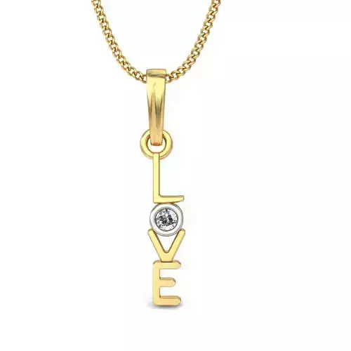 Solitaire Women Pendant 3dm STL OBJ FBX Renders Details