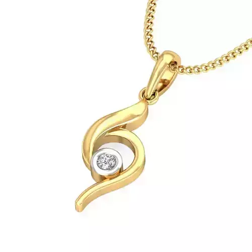 Solitaire Women Pendant 3dm STL OBJ FBX Renders Details