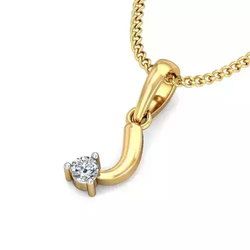 Solitaire Women Pendant 3dm STL OBJ FBX Renders Details