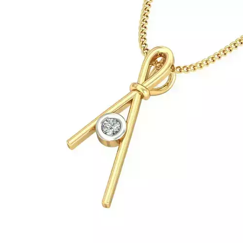 Solitaire Women Pendant 3dm STL OBJ FBX Renders Details