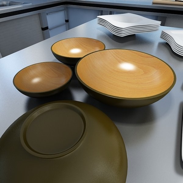 Red Grapes in Bowl 12 3D model_10