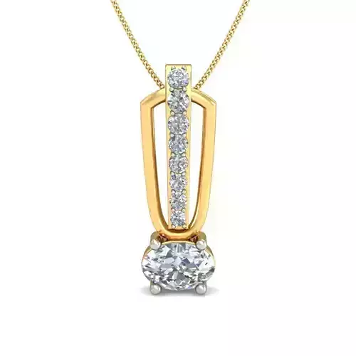 Solitaire Women Pendant 3dm STL OBJ FBX Renders Details