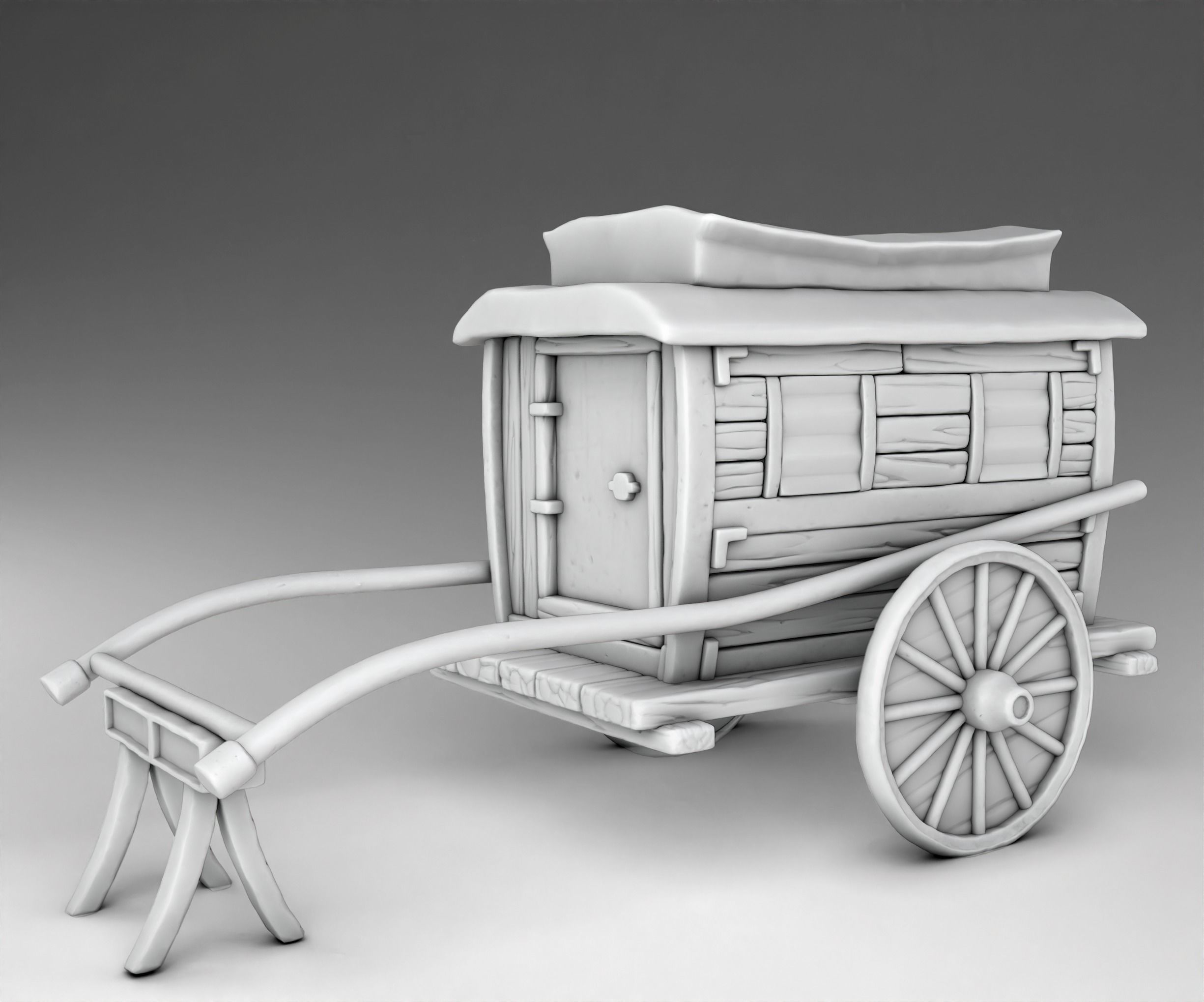 Stylized Japanese Elements of decor Set Part 1 3D print model_2