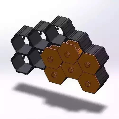 CUSTOMIZABLE HEXAGONAL FURNITURE 3D print model