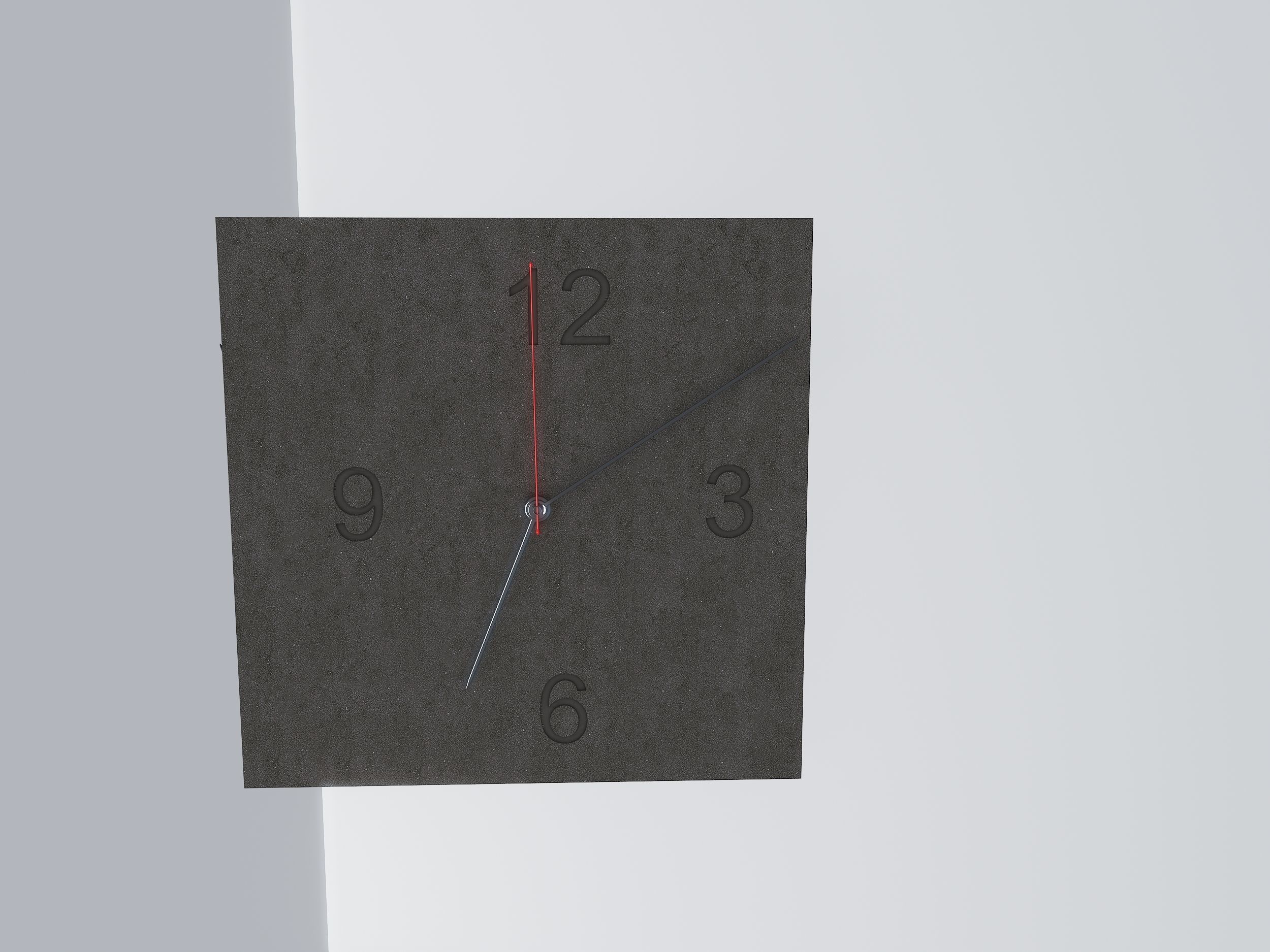 clock cube wall 3D model_2