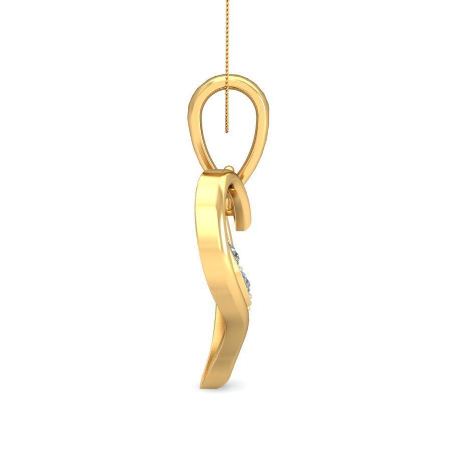 Solitaire Women Heart Pendant 3dm STL OBJ FBX Renders Details 3D print model_1