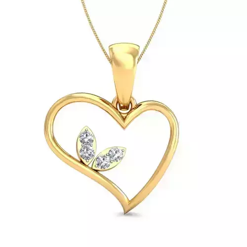 Solitaire Women Heart Pendant 3dm STL OBJ FBX Renders Details 3D print model Solitaire Women Heart Pendant 3dm STL OBJ FBX Renders Details 3D print model