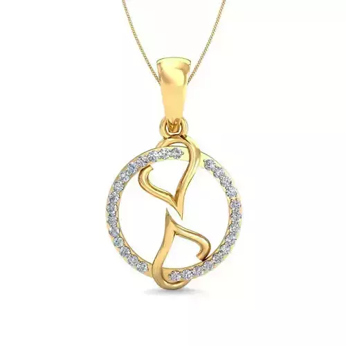 Solitaire Women Heart Pendant 3dm STL OBJ FBX Renders Details 3D print model Solitaire Women Heart Pendant 3dm STL OBJ FBX Renders Details 3D print model