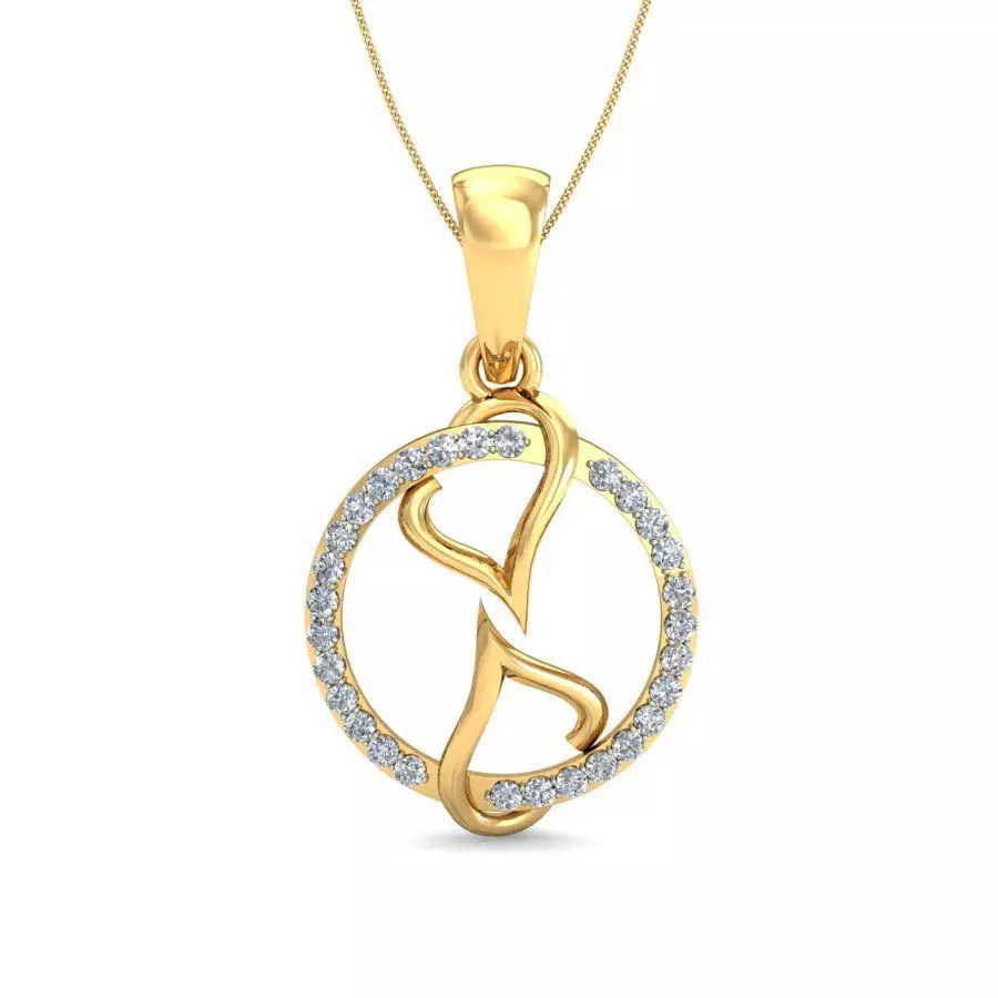 Solitaire Women Heart Pendant 3dm STL OBJ FBX Renders Details 3D print model_0