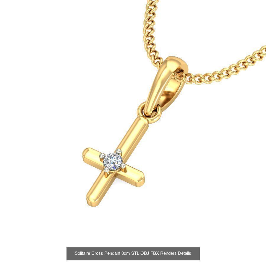 150 Solitaire Women Pendant 3dm STL OBJ FBX Renders Collection _113