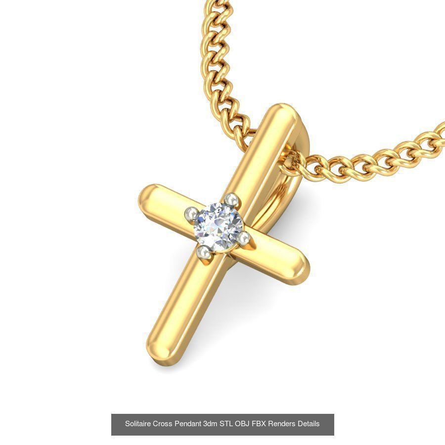 150 Solitaire Women Pendant 3dm STL OBJ FBX Renders Collection _112