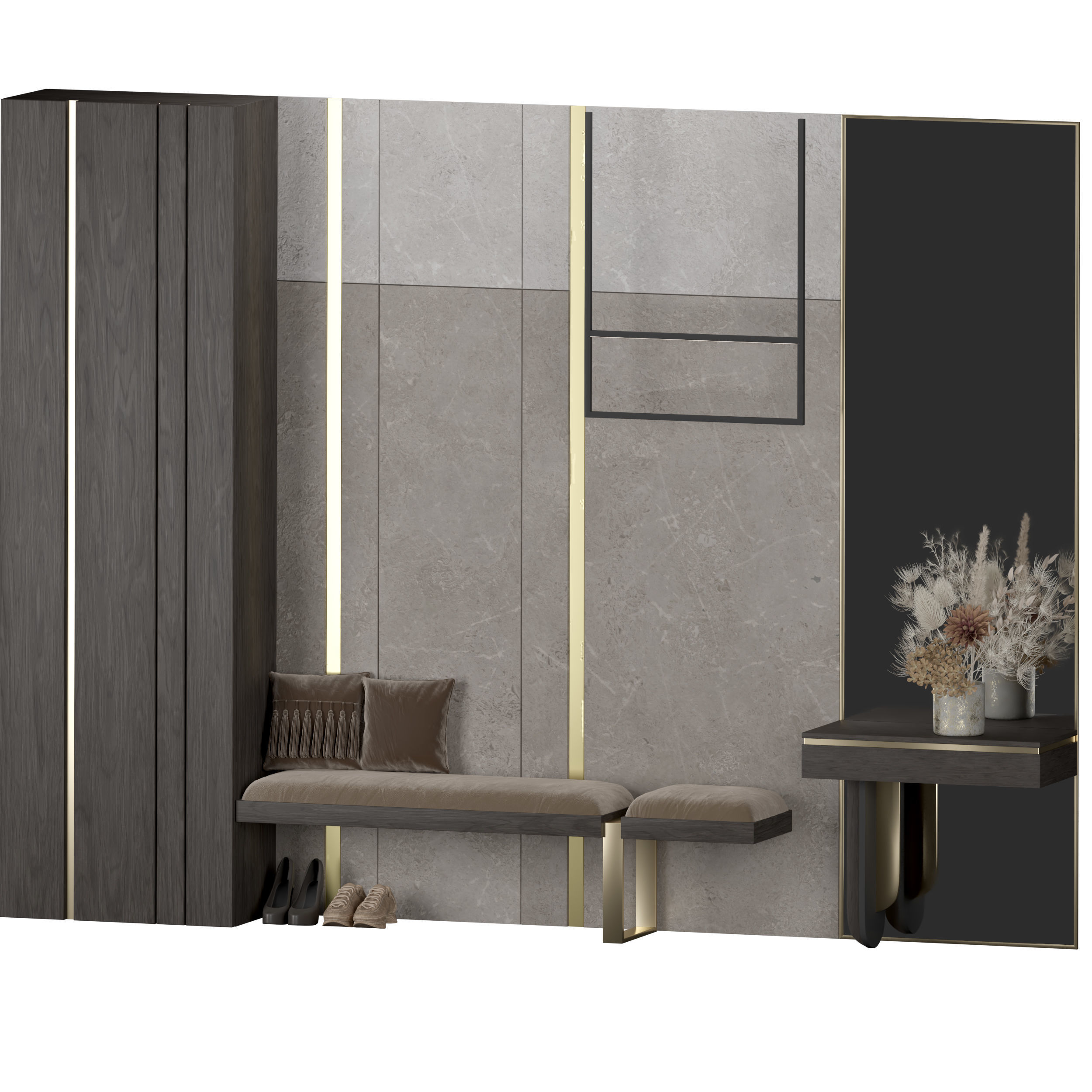 hallway set 10 3D model_1