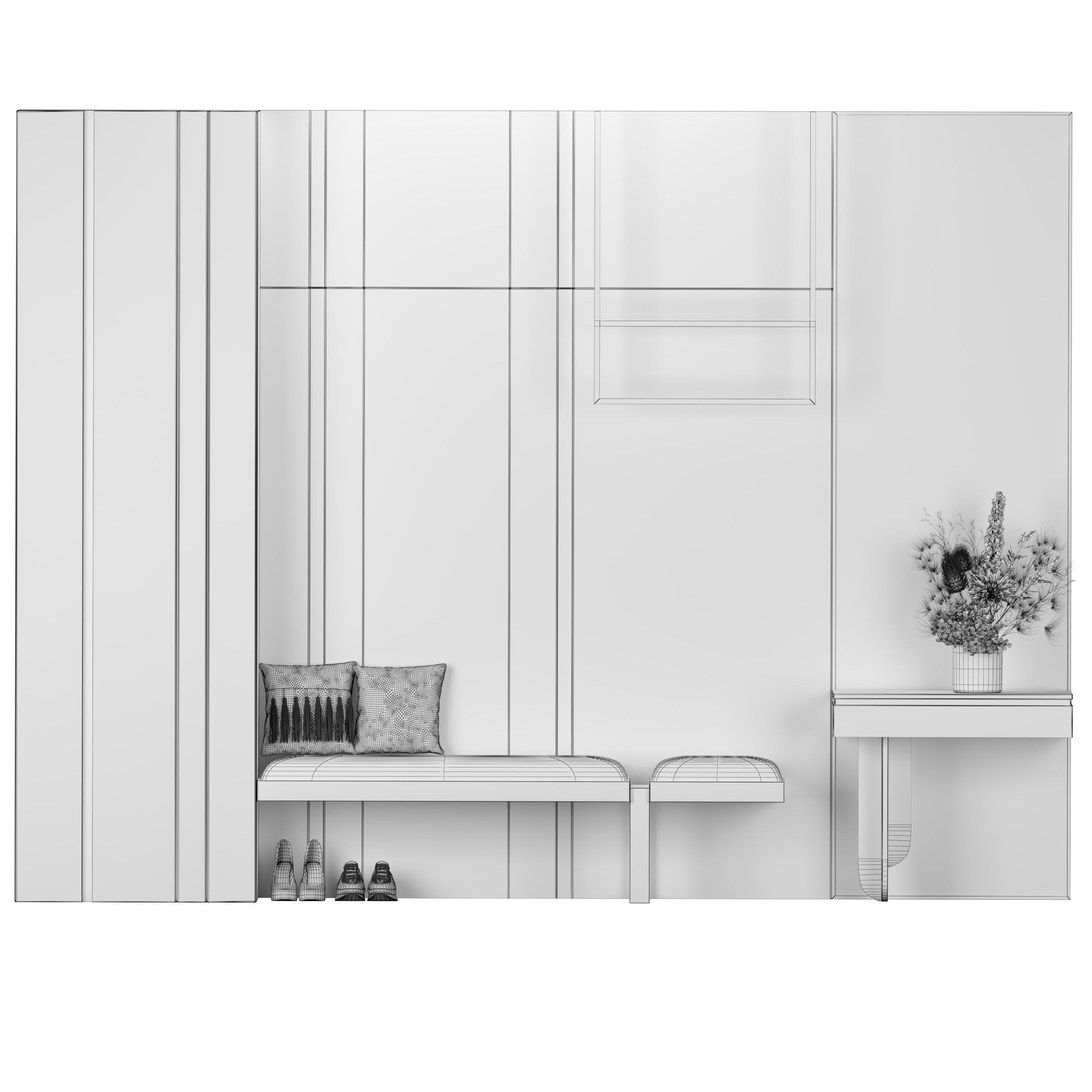 hallway set 10 3D model_2