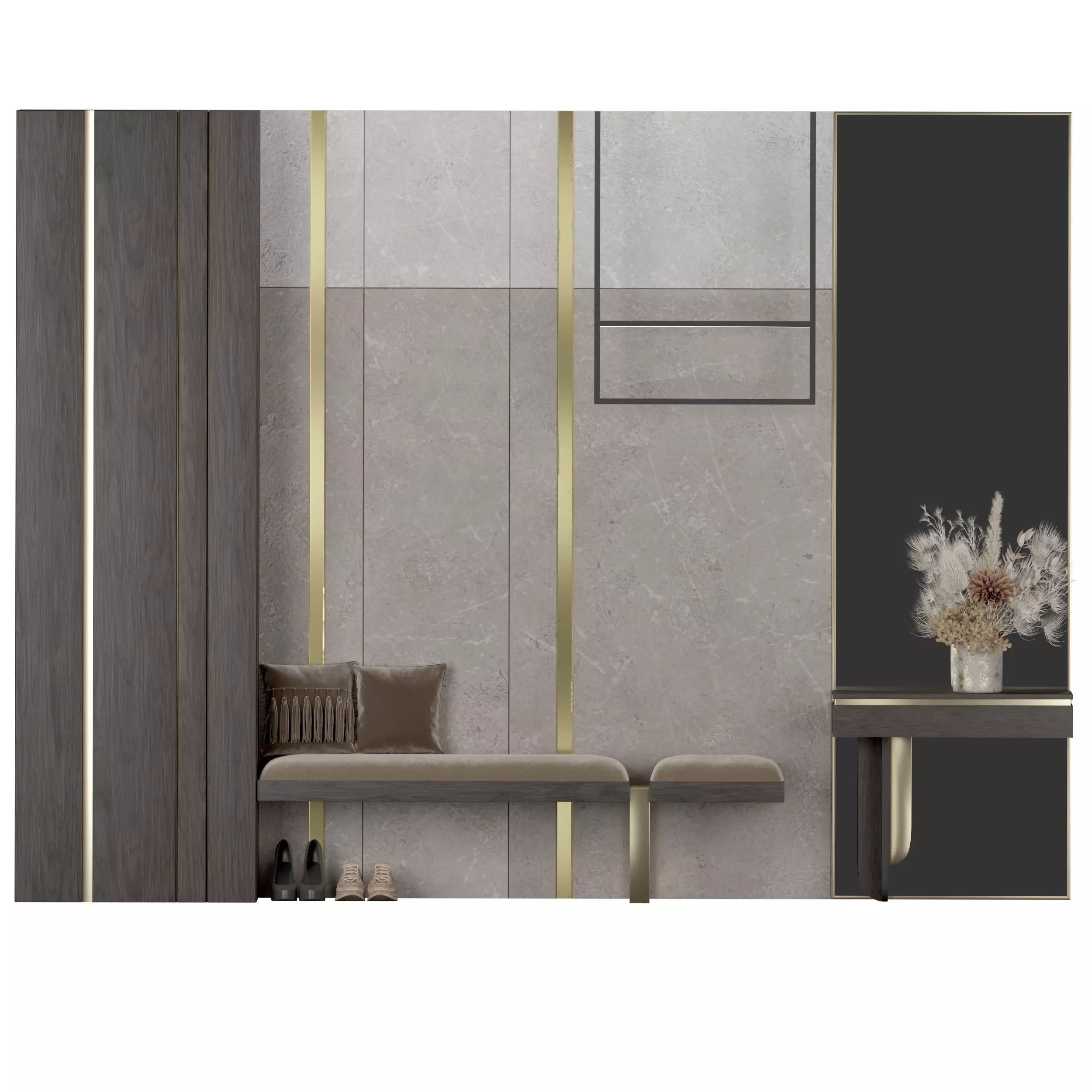 hallway set 10 3D model_0