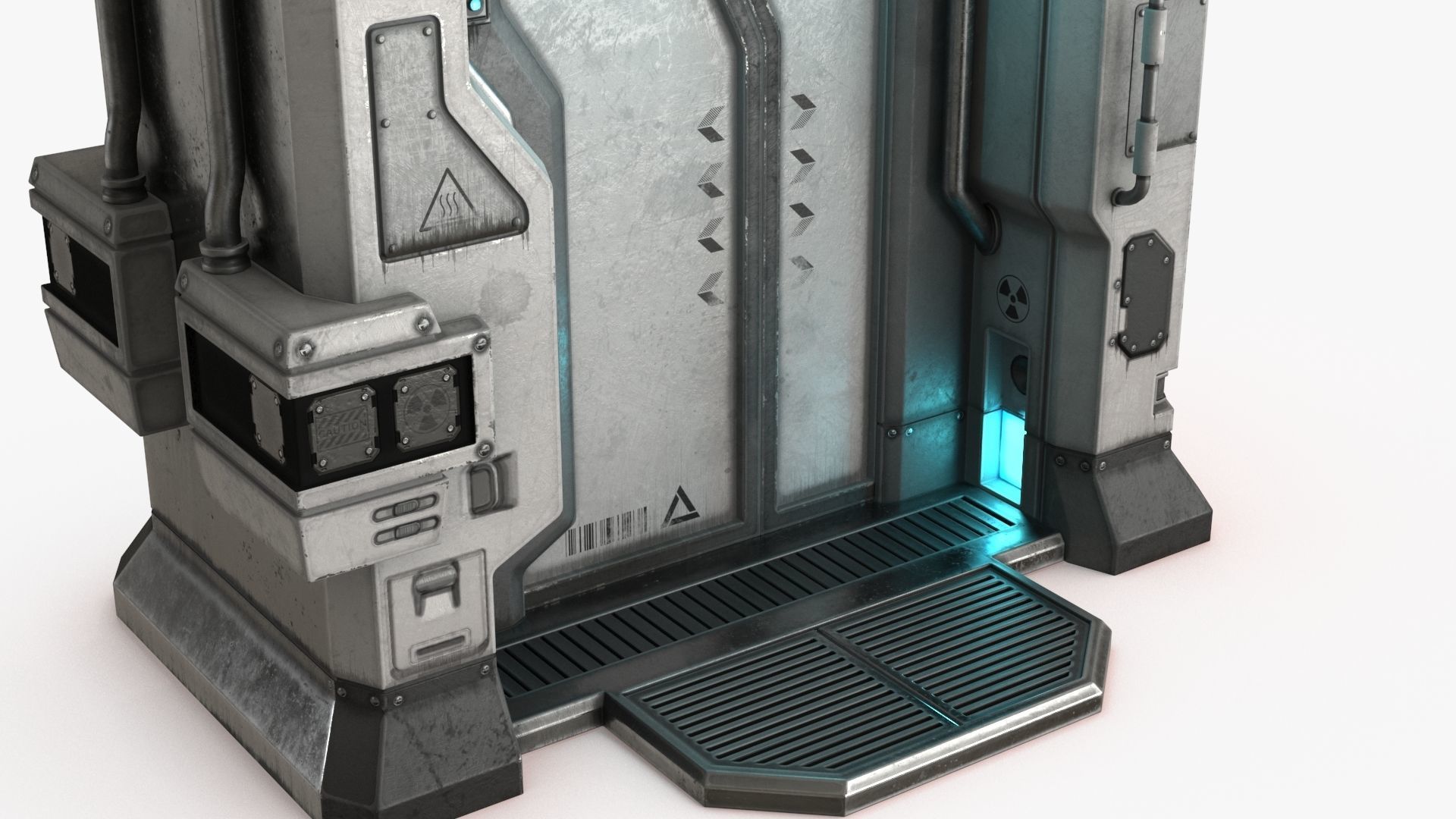 Sci-Fi Door Collection Low-poly 3D model_37