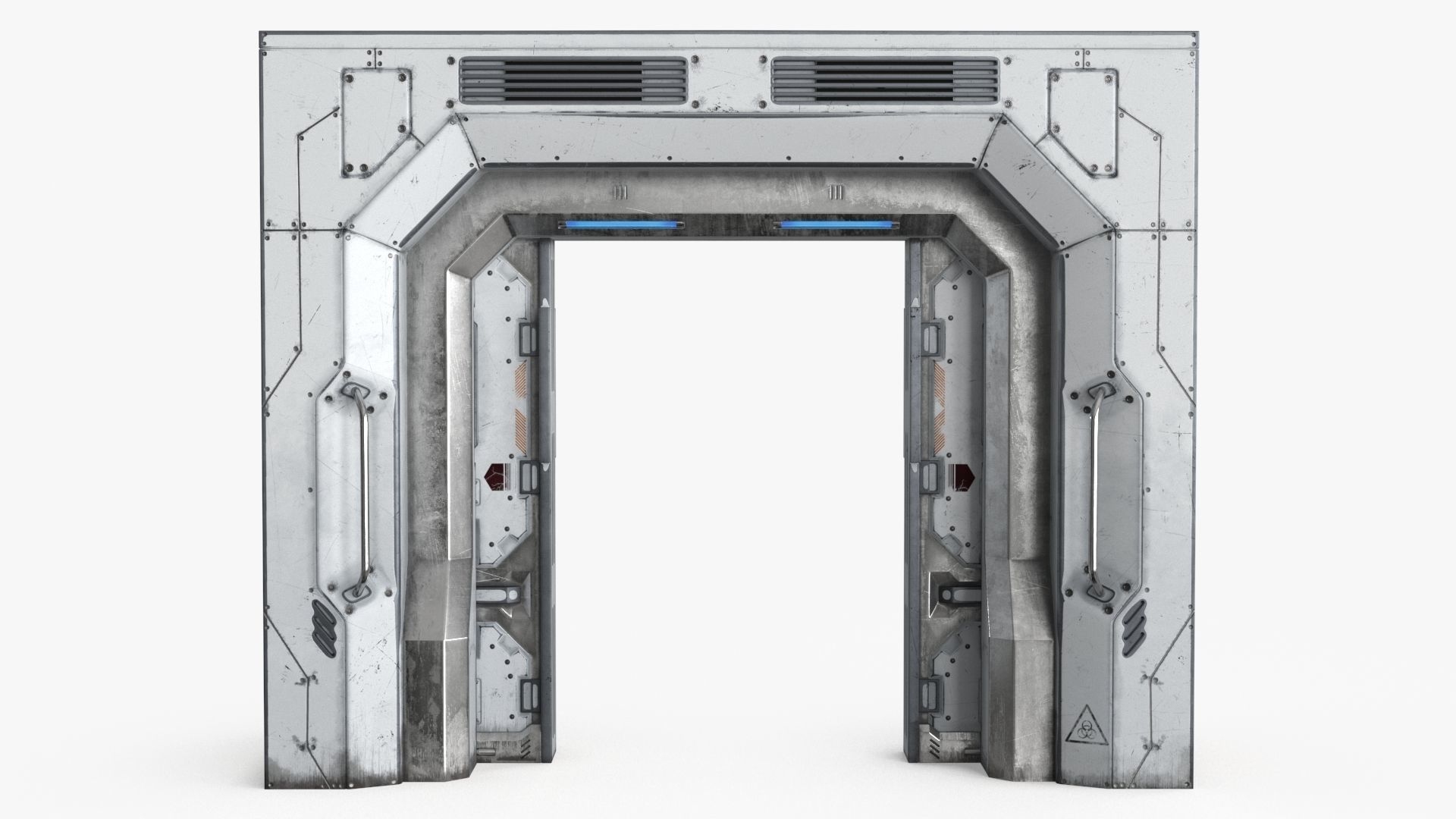 Sci-Fi Door Collection Low-poly 3D model_13