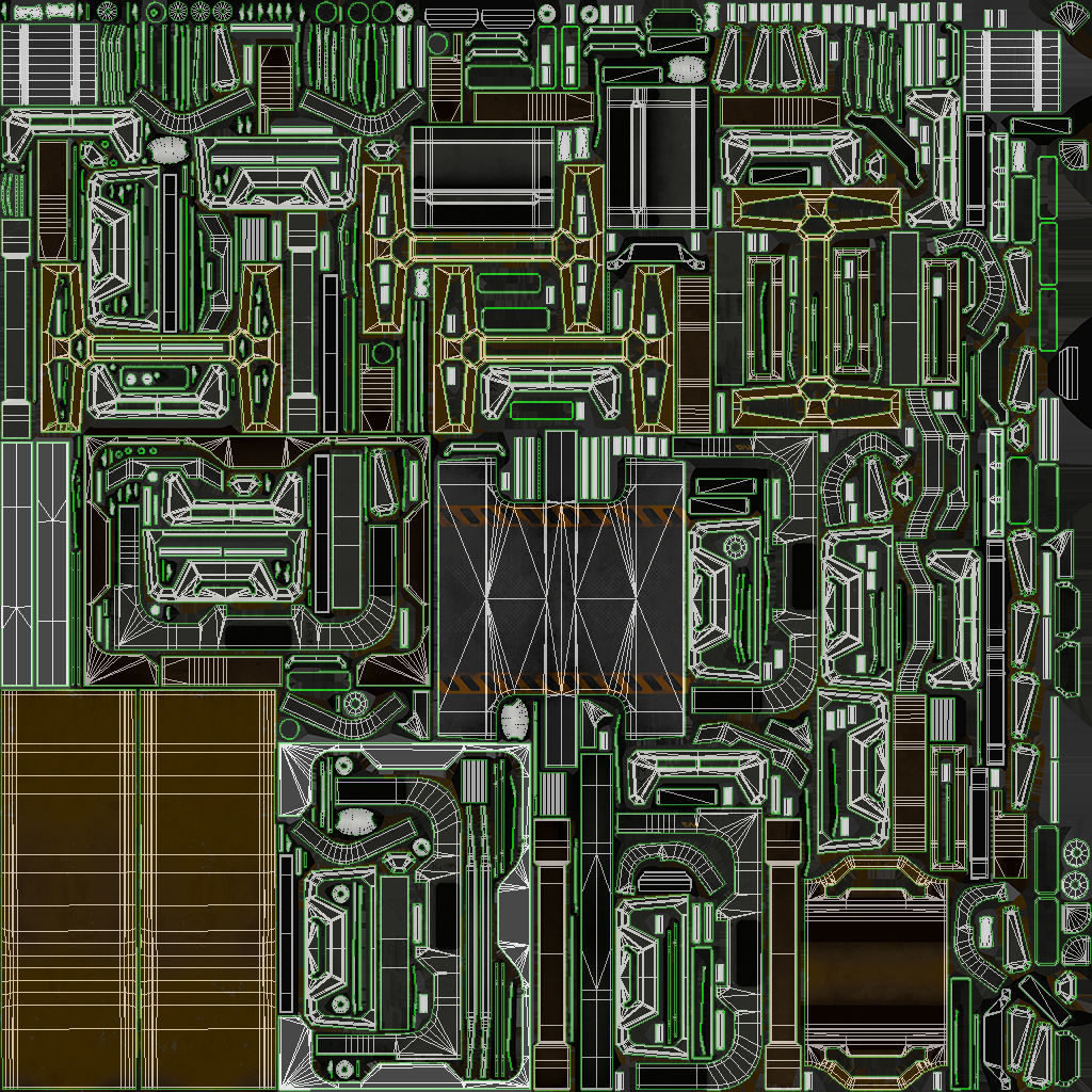 Sci-Fi Door Collection Low-poly 3D model_25