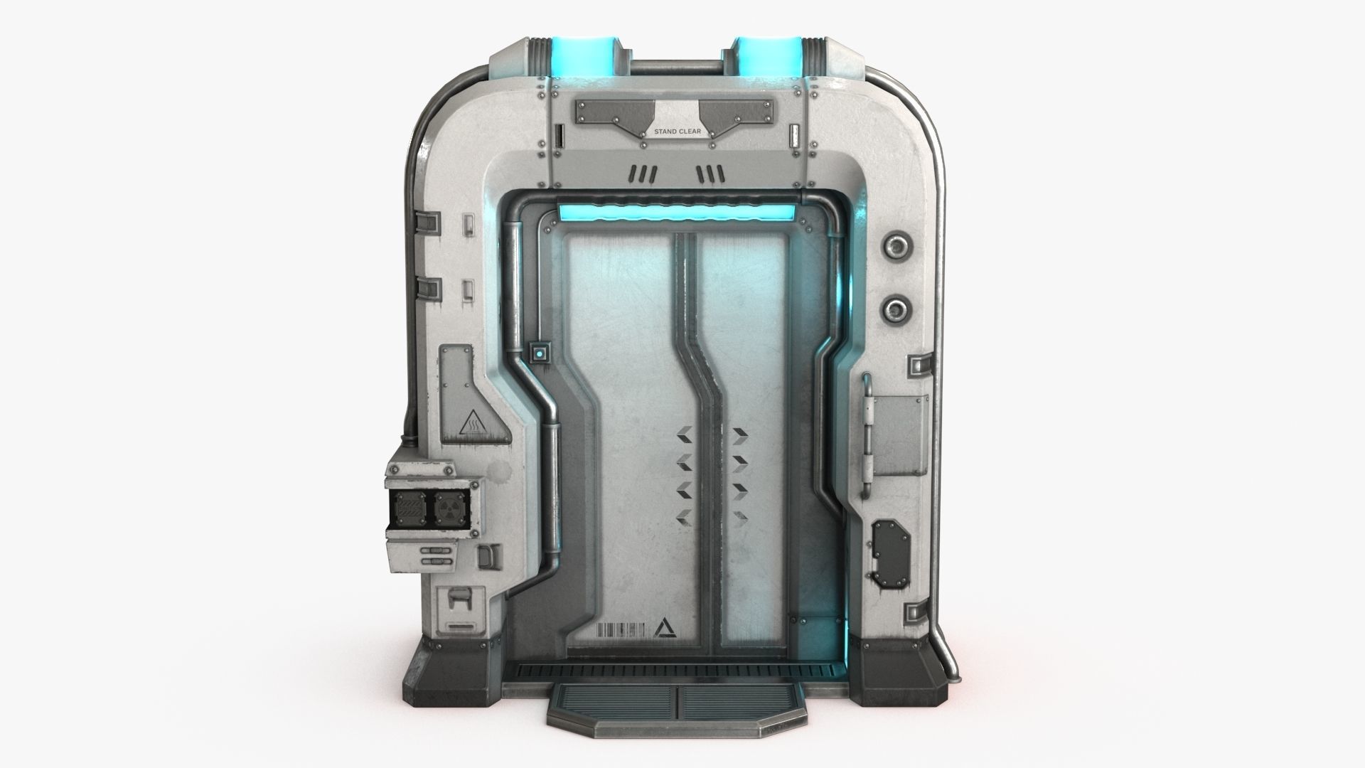 Sci-Fi Door Collection Low-poly 3D model_42