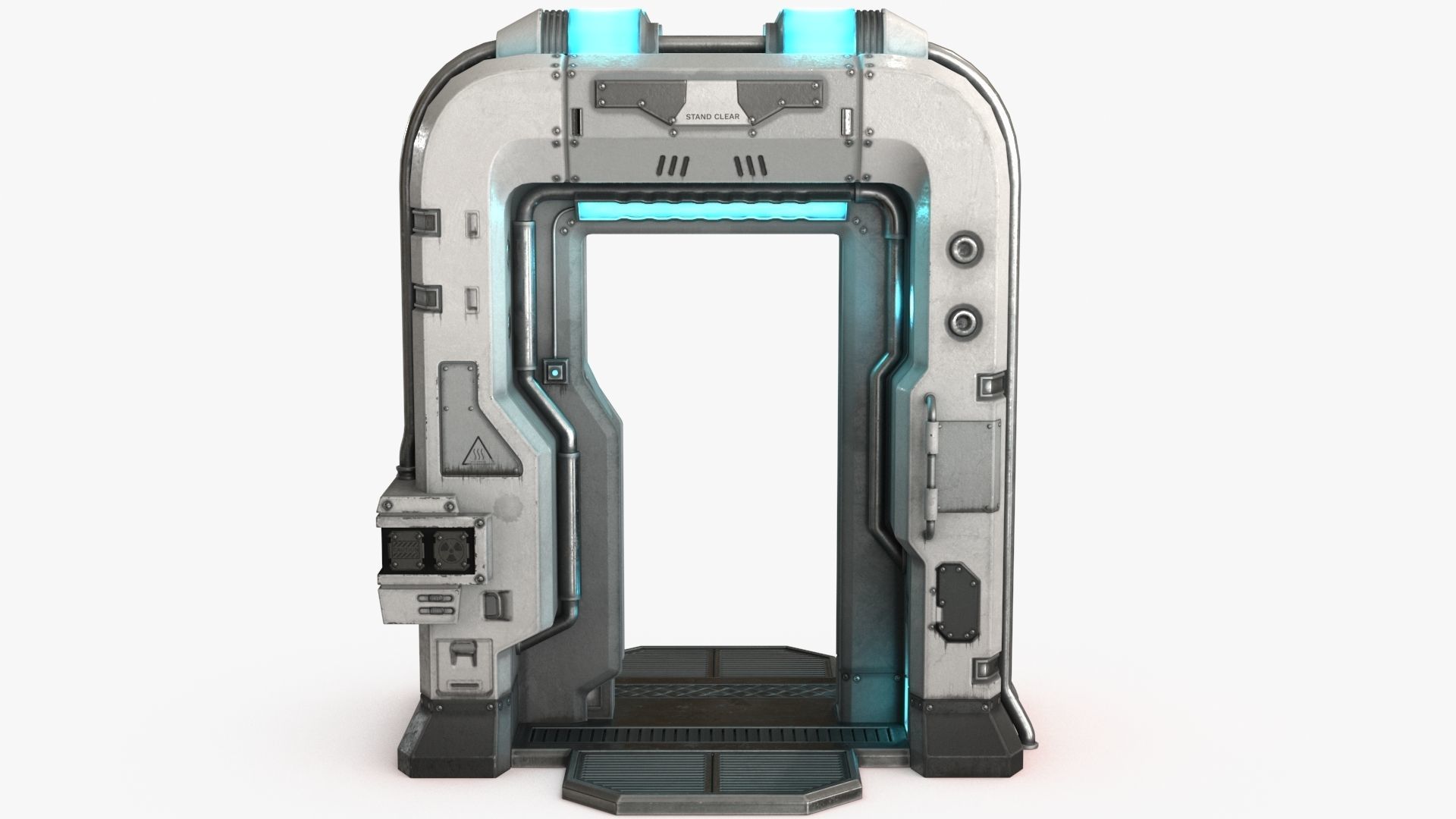 Sci-Fi Door Collection Low-poly 3D model_39