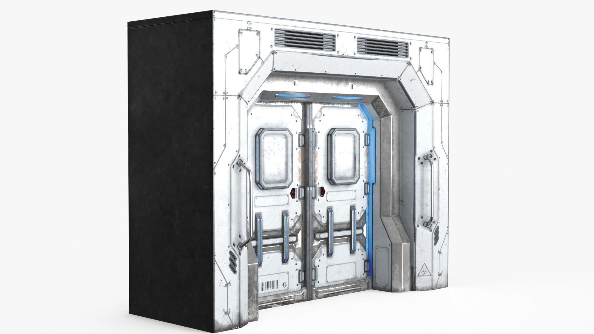 Sci-Fi Door Collection Low-poly 3D model_12