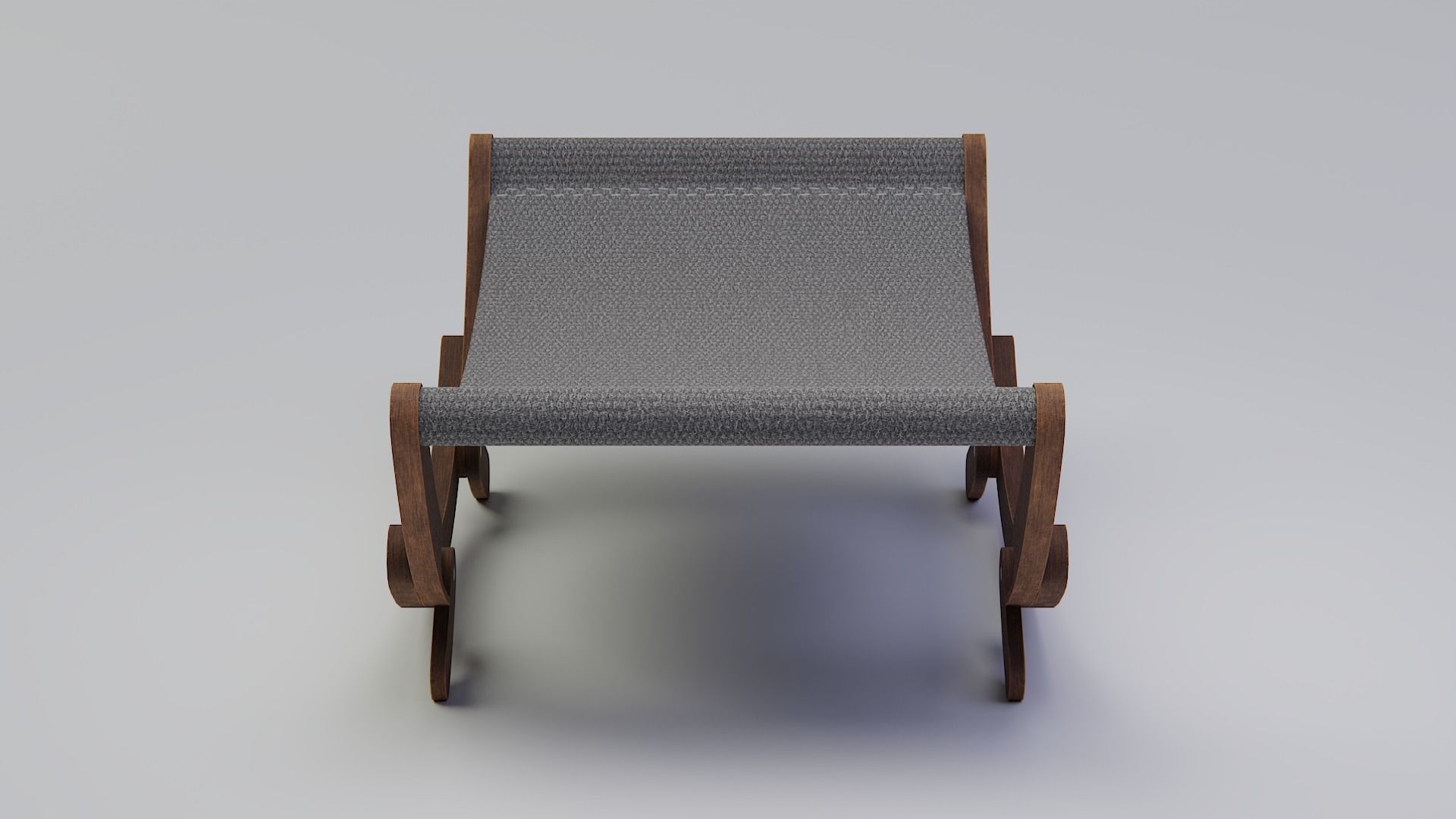 Cat Hammock Low-poly 3D model_4