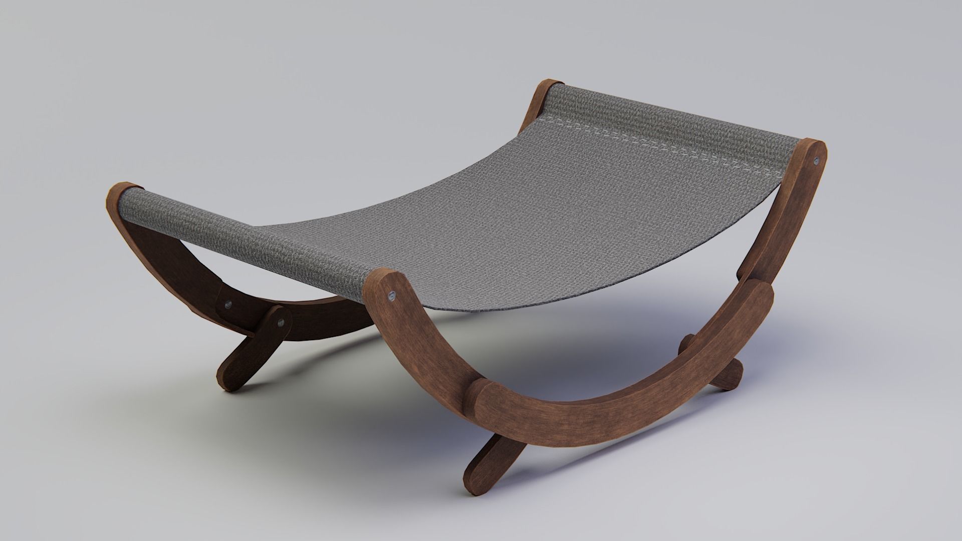 Cat Hammock Low-poly 3D model_3