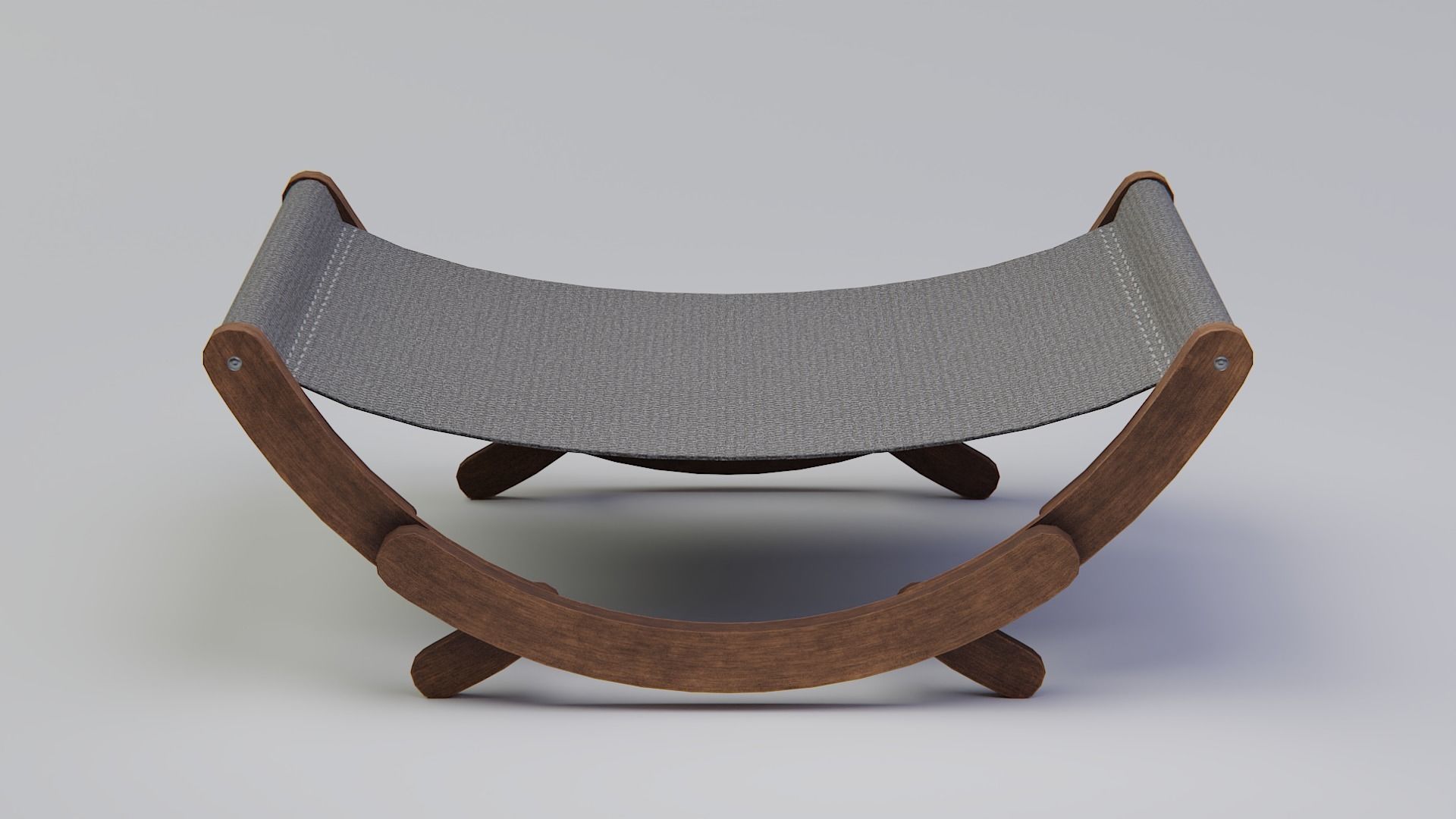 Cat Hammock Low-poly 3D model_2