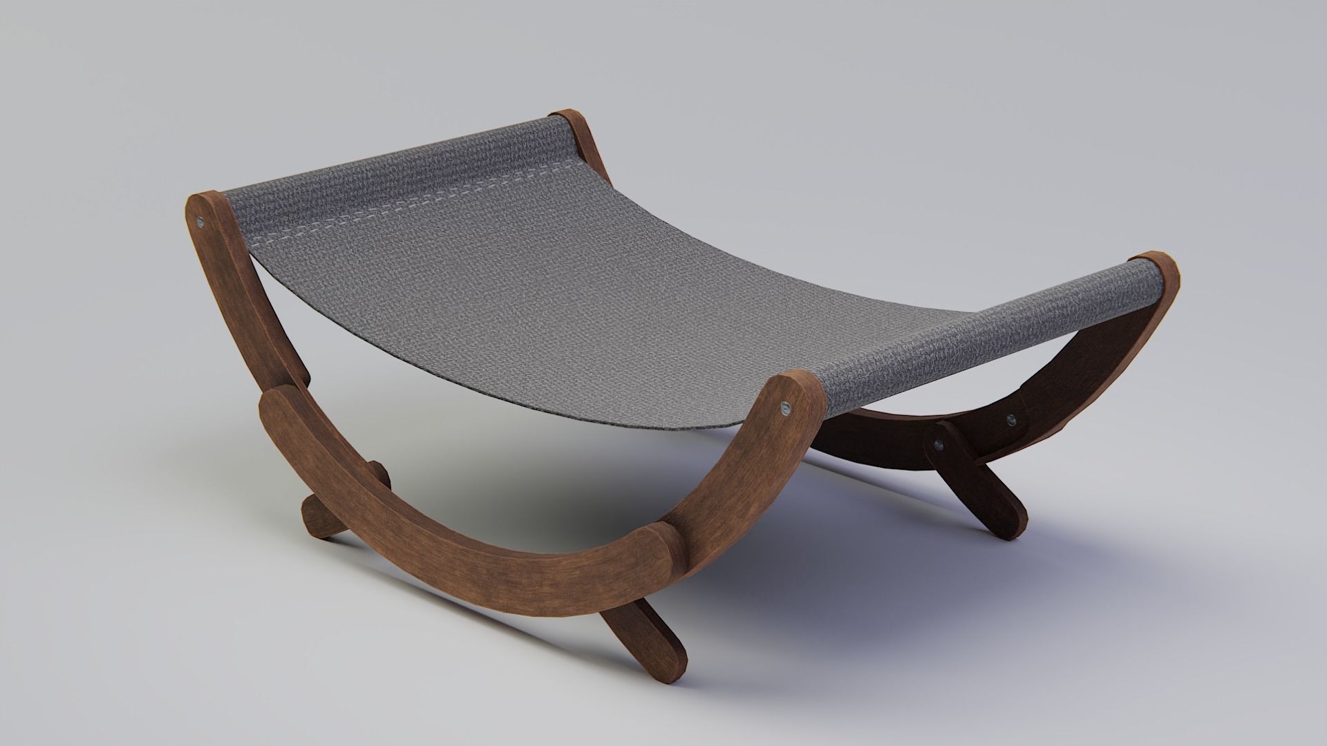 Cat Hammock Low-poly 3D model_5