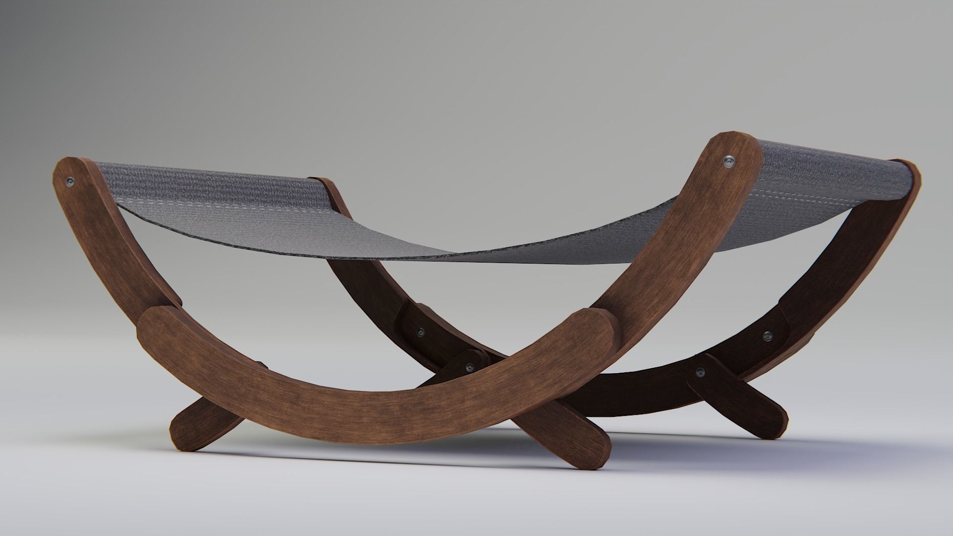 Cat Hammock Low-poly 3D model_6