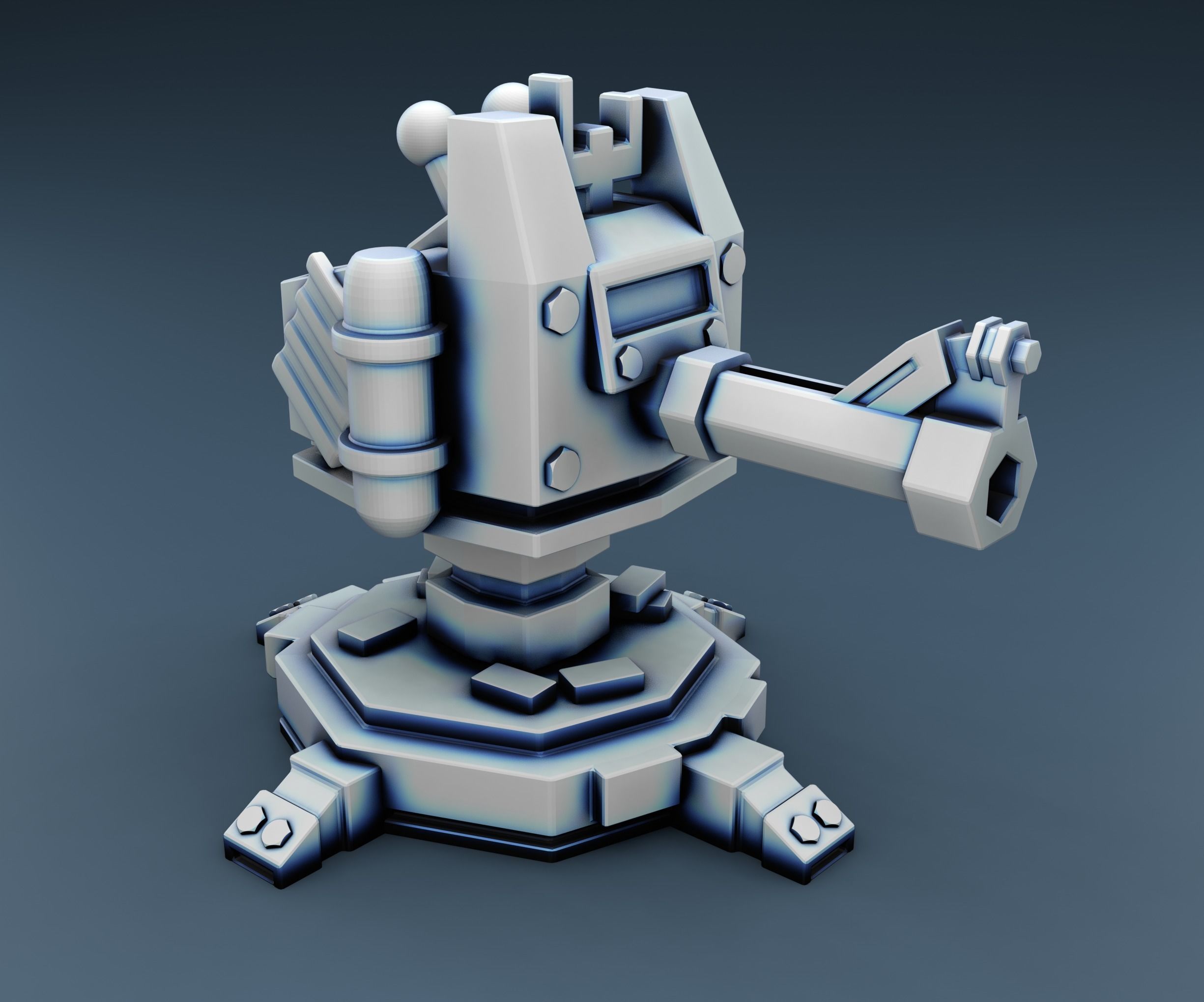 Combat guns Set Part 1 3D print model_6