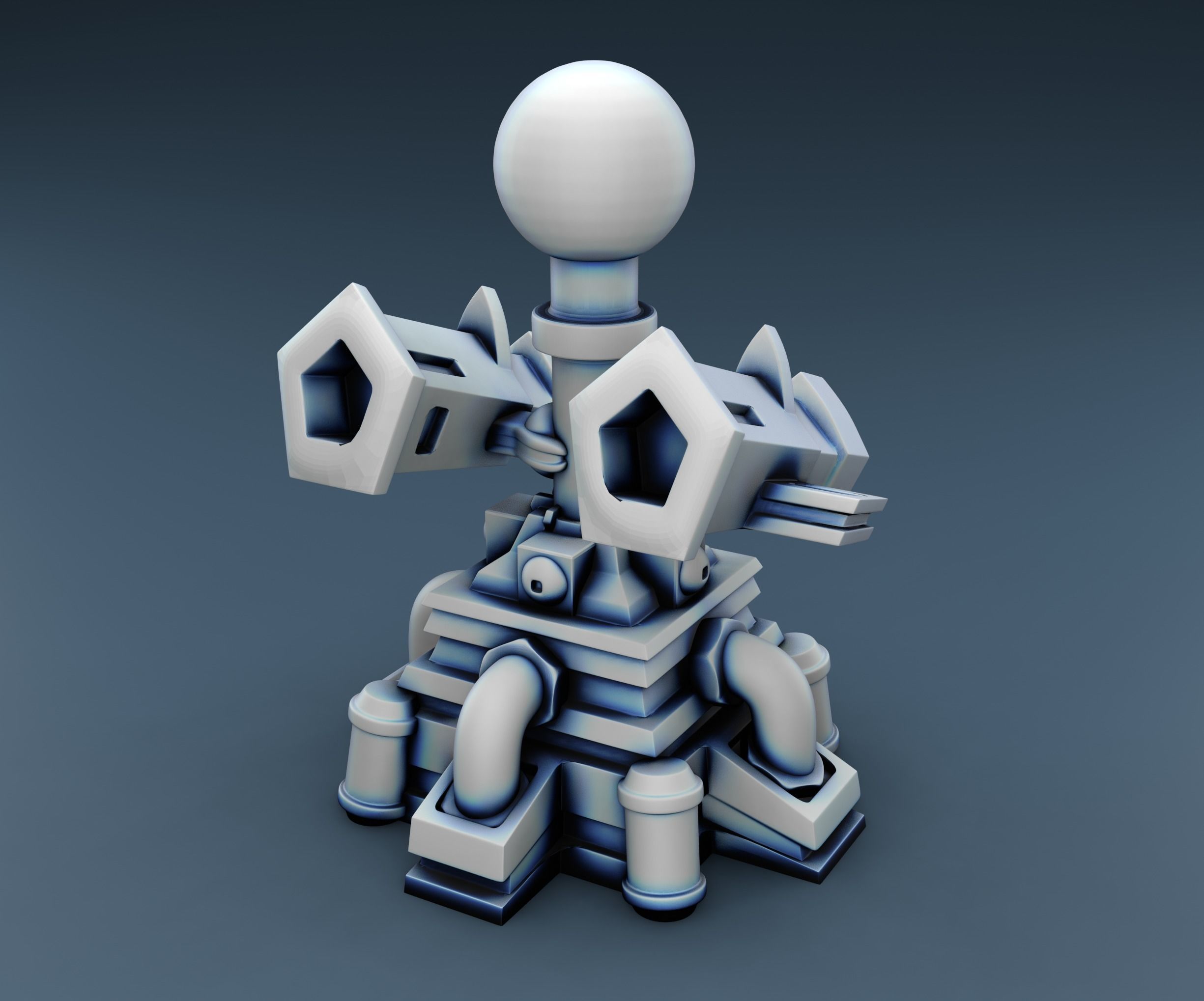 Combat guns Set Part 1 3D print model_5