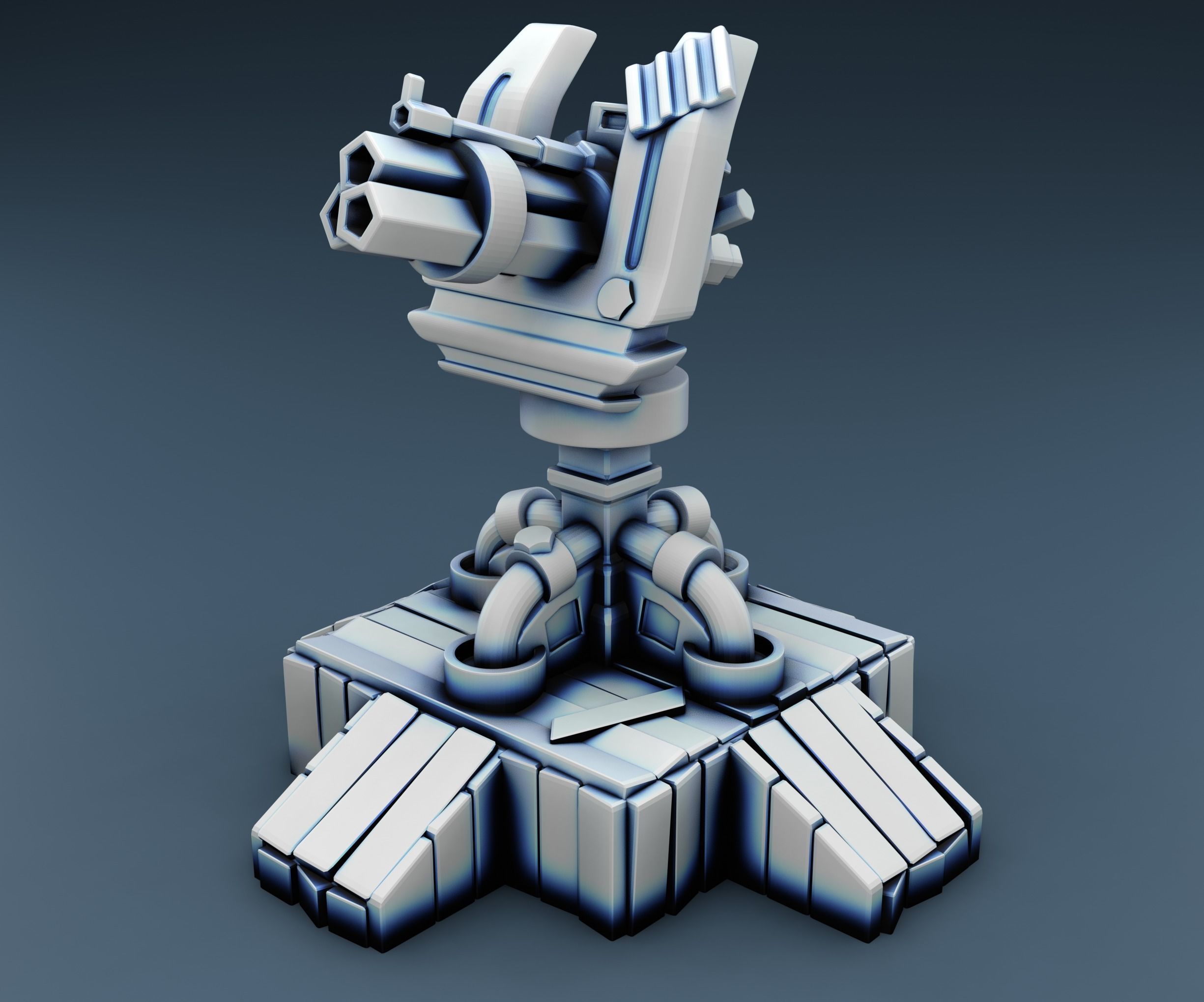 Combat guns Set Part 1 3D print model_3