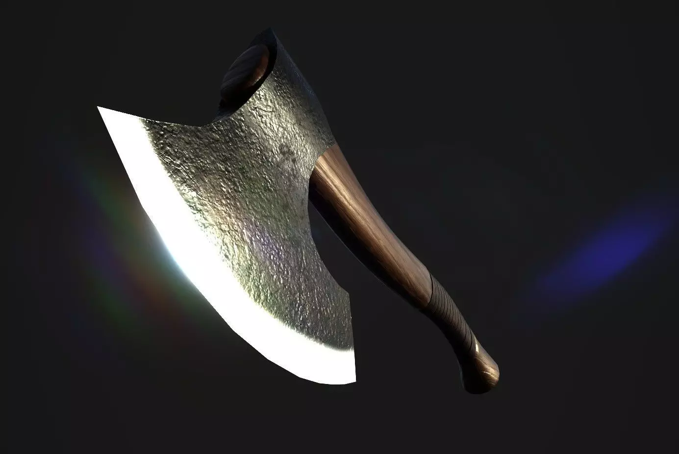Carving axe Low-poly 3D model_0