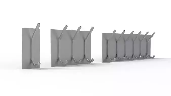 HANGER metal shelf with four hooks