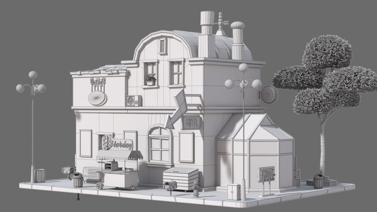 Cartoon House 05 3D model_10