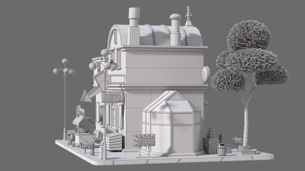 Cartoon House 05 3D model_11