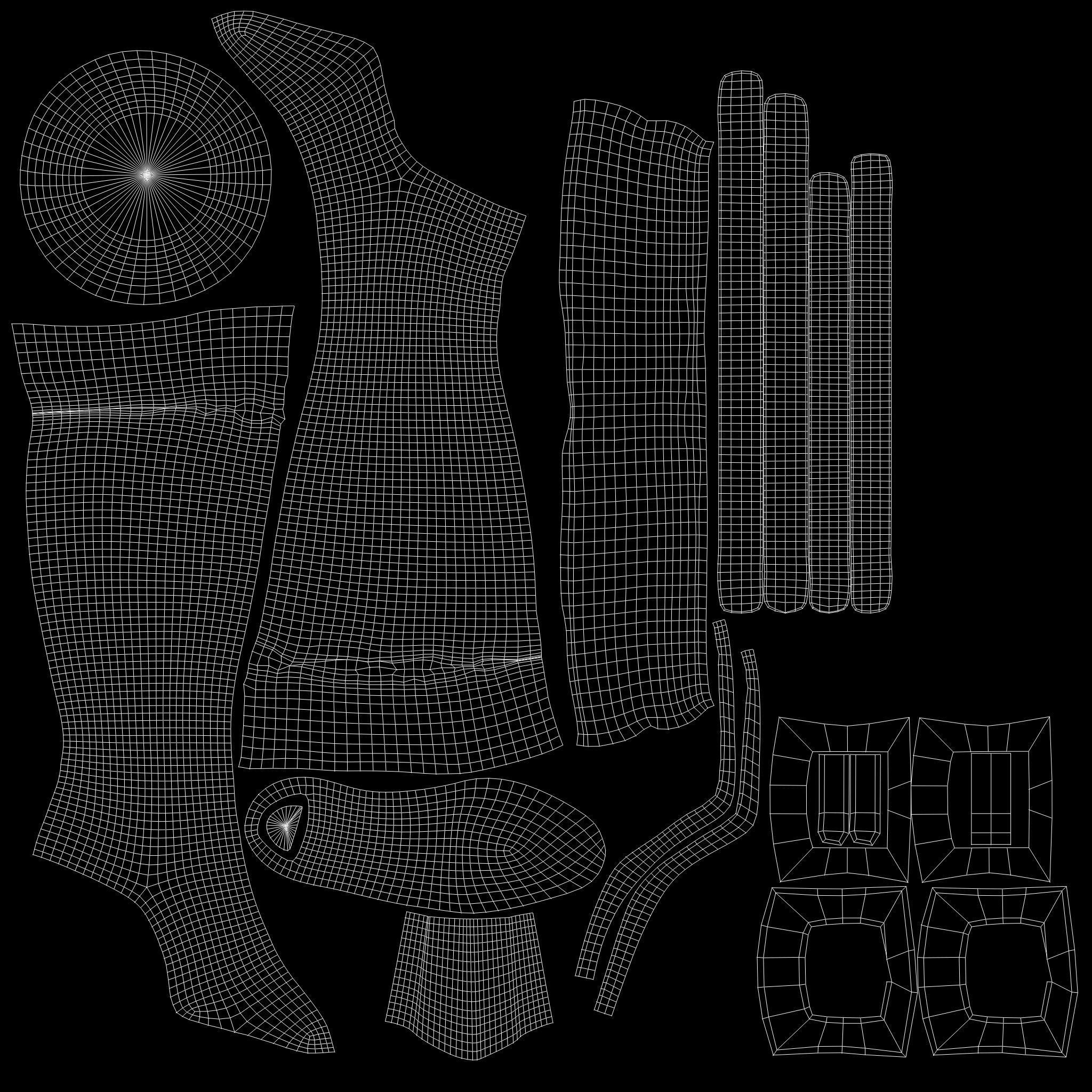 Female Warrior Pirate High Heel Boots Low-poly 3D model_13