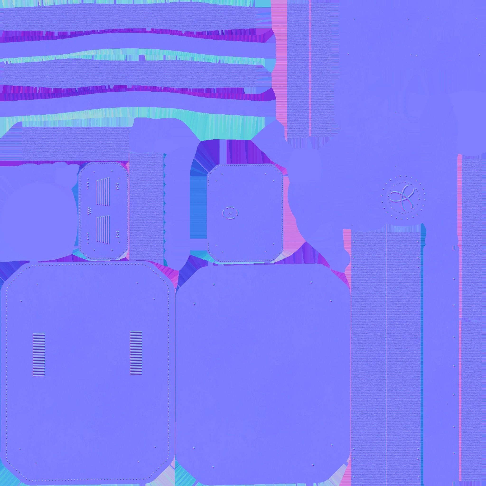 SciFi Backpack I01 Dark Metal - Fashion Character Design Low-poly 3D model_25