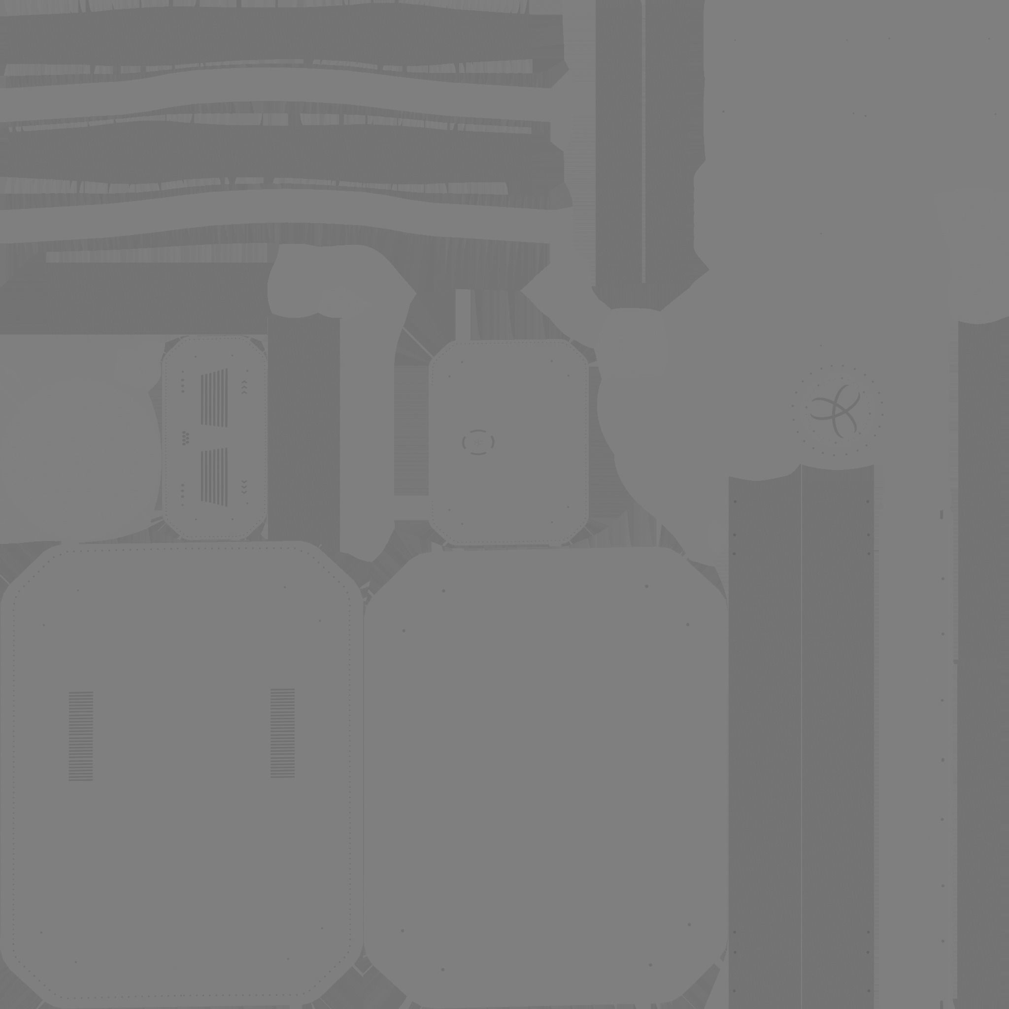 SciFi Backpack I01 Dark Metal - Fashion Character Design Low-poly 3D model_23