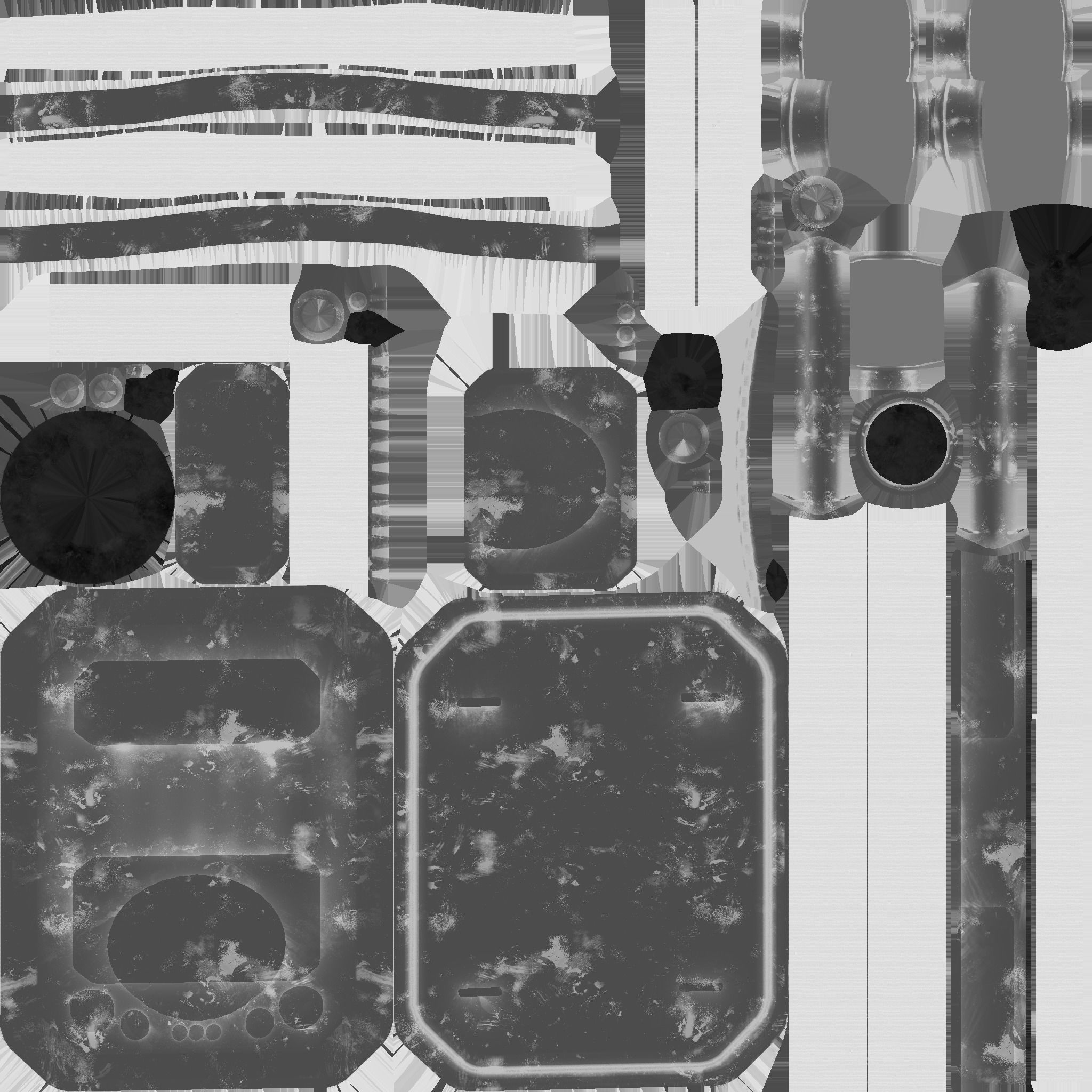 SciFi Backpack I02 Yellow - Fashion Character Design Low-poly 3D model_26