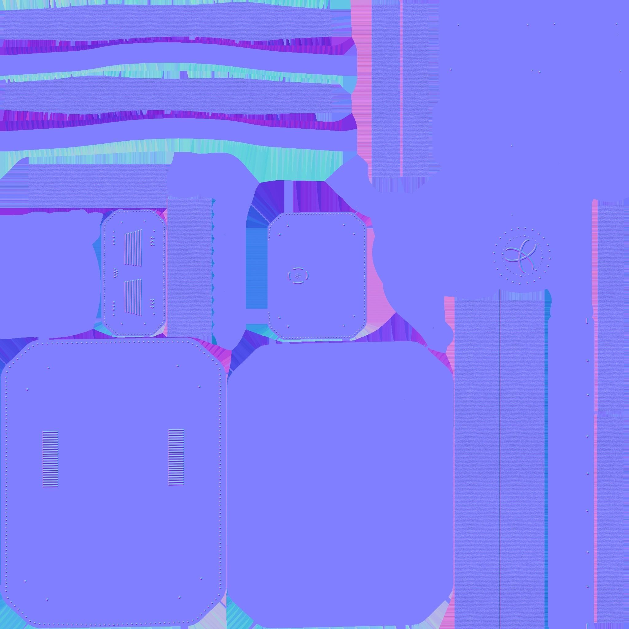 SciFi Backpack I02 Yellow - Fashion Character Design Low-poly 3D model_25