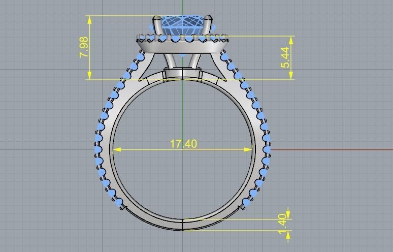 Soliter ring Model 1834 3D print model_6