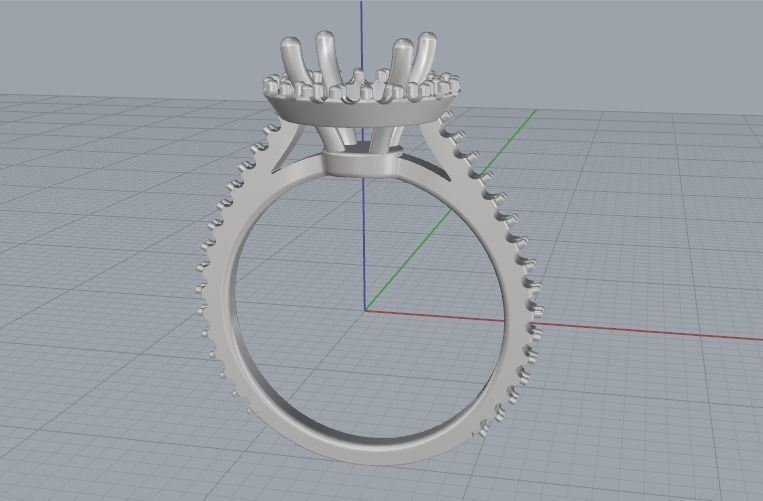 Soliter ring Model 1834 3D print model_2
