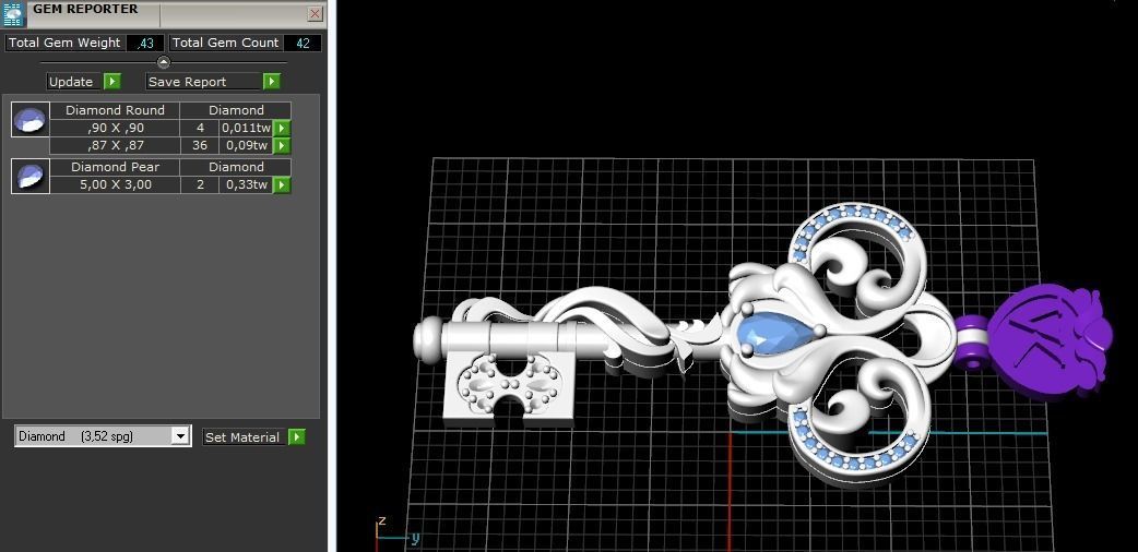 Key pendant Model 1832 3D print model_9