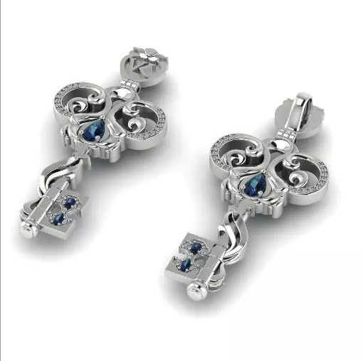 Key pendant Model 1832 3D print model_0