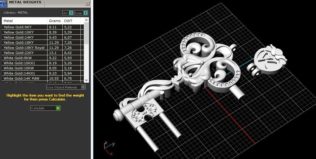 Key pendant Model 1832 3D print model_8